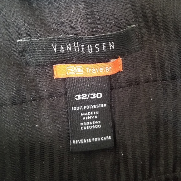 Van Heusen Mens Travler Black Pants 32x30 - Picture 3 of 4